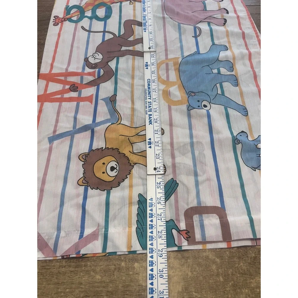 Vintage Dan River Criterion ABCs Zoo‎ Animals Kids Pillowcase 80s Nursery 20x29